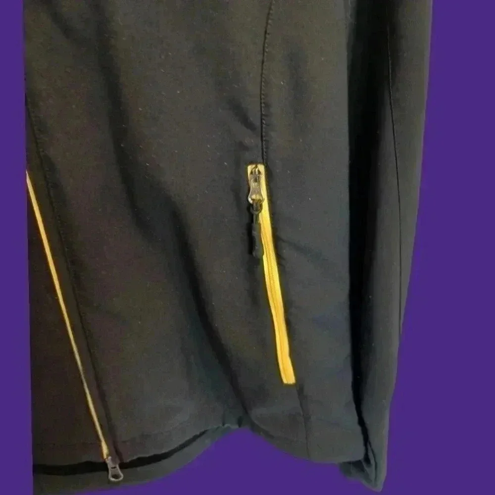 Annika cutter & Buck  lightweight full zip blk/ yellow size S